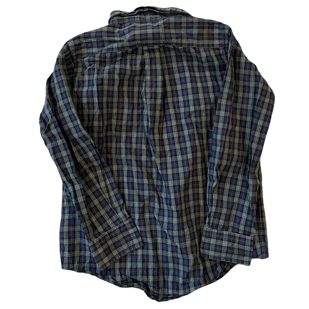 GUC Ralph Lauren Boys 6 Blue and Green Plaid Button-Down Shirt